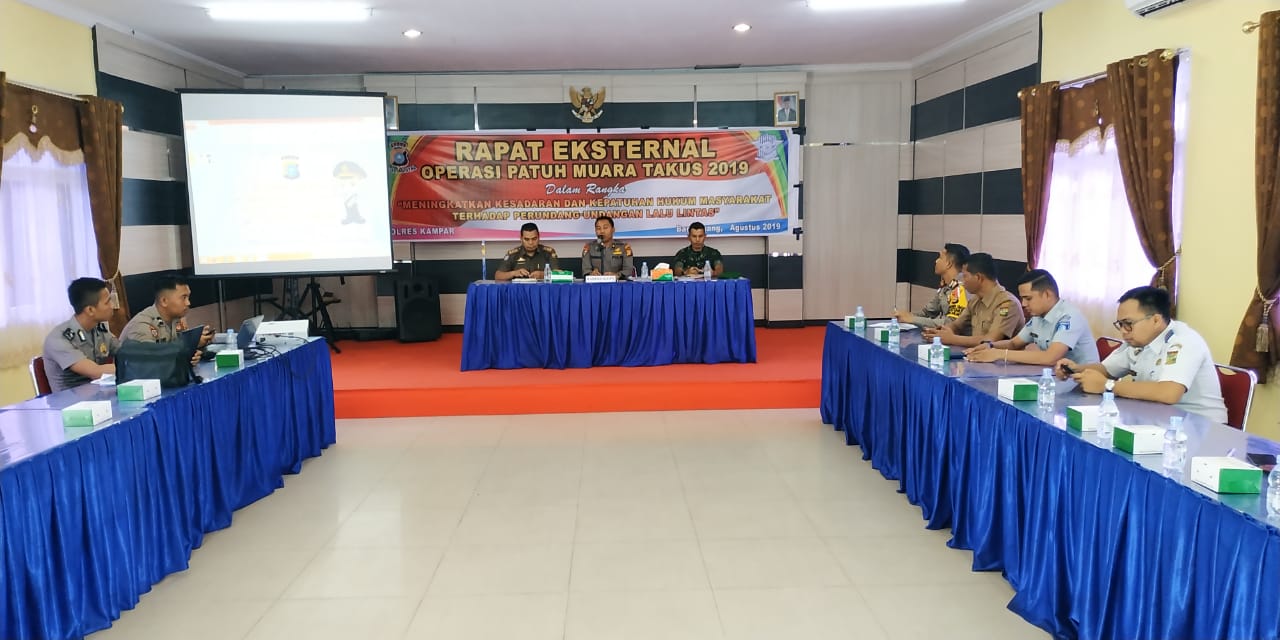 Polres Kampar Gelar Rapat Eksternal Operasi Patuh Muara Takus 2019