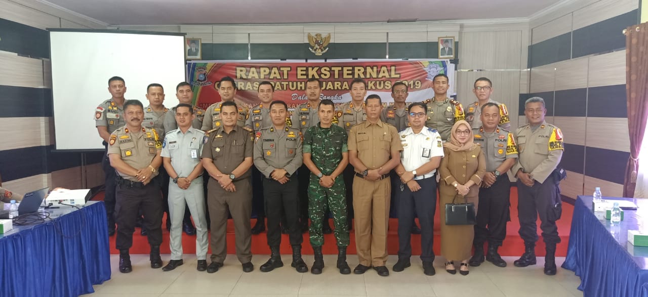 Polres Kampar Gelar Rapat Eksternal Operasi Patuh Muara Takus 2019