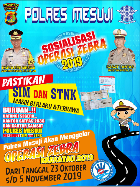 Satlantas Polres Mesuji Lakukan Sosialisasi Menjelang Operasi Zebra