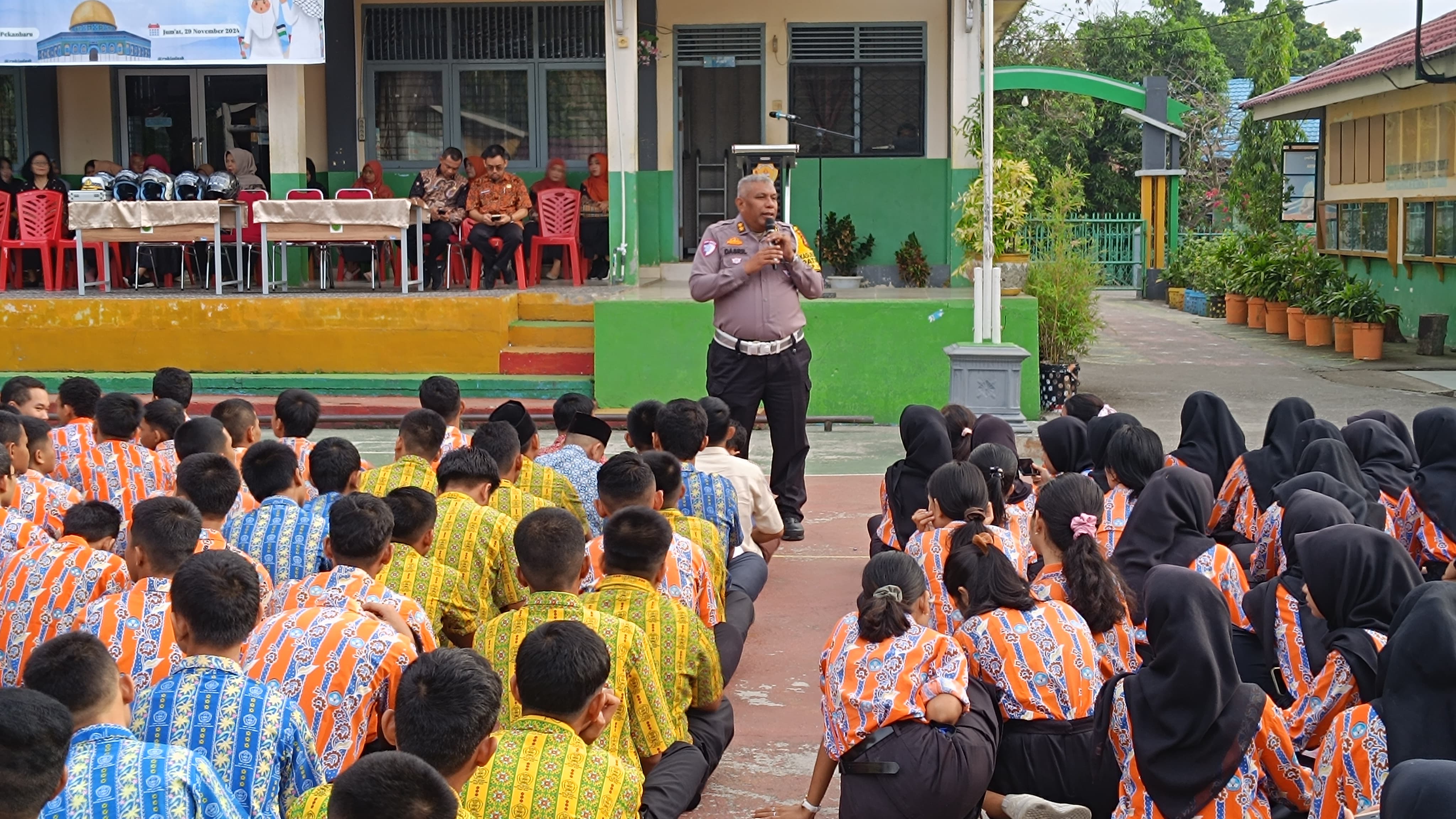 Program Police Goes To School, Ditlantas Polda Riau Gencar Laksanakan Kampanye Keselamatan
