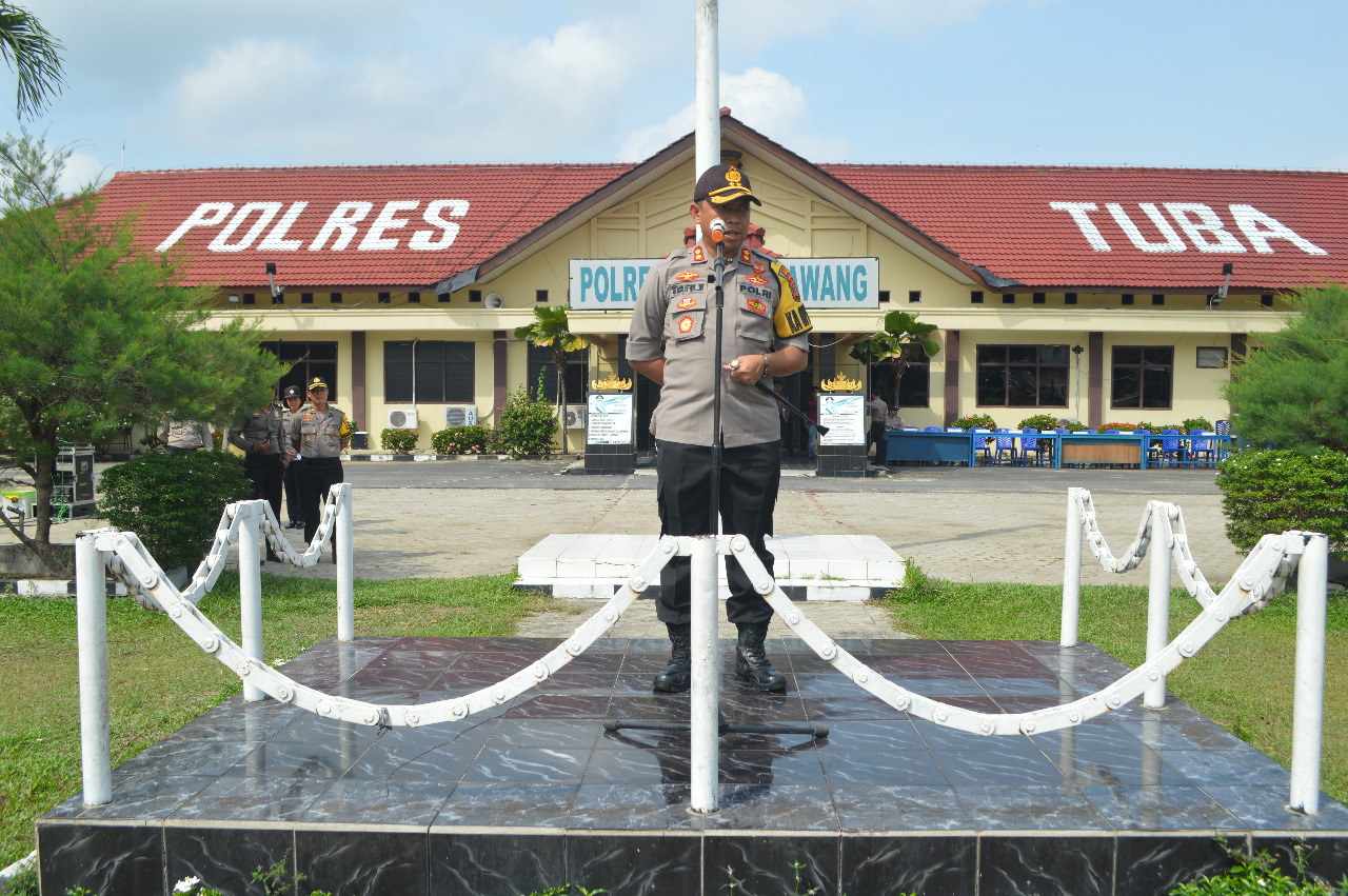 Ini Pesan Kapolres Tulang Bawang Kepada 537 Personel Saat Apel Serpas Pilkakam 2019