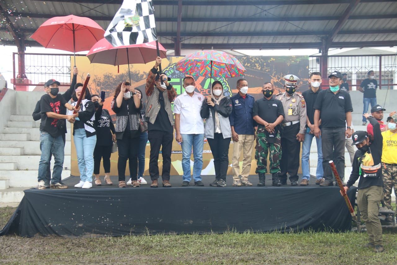 Gelar Serimonial Start Event Green International Xtreme Anventure (GIXA) Ke-VII 2021 Di Kabupaten Tapanuli Utara