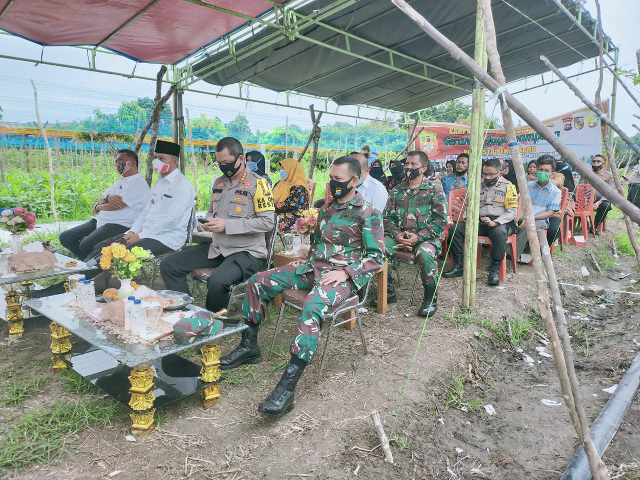 Dandim 0301/PBR Bersama Forkompinda Mengikuti Kegiatan Dialog Interaktif Kabaharkam Polri Terkait Kampung Tangguh, Penanganan Covid-19 Tahun 2020