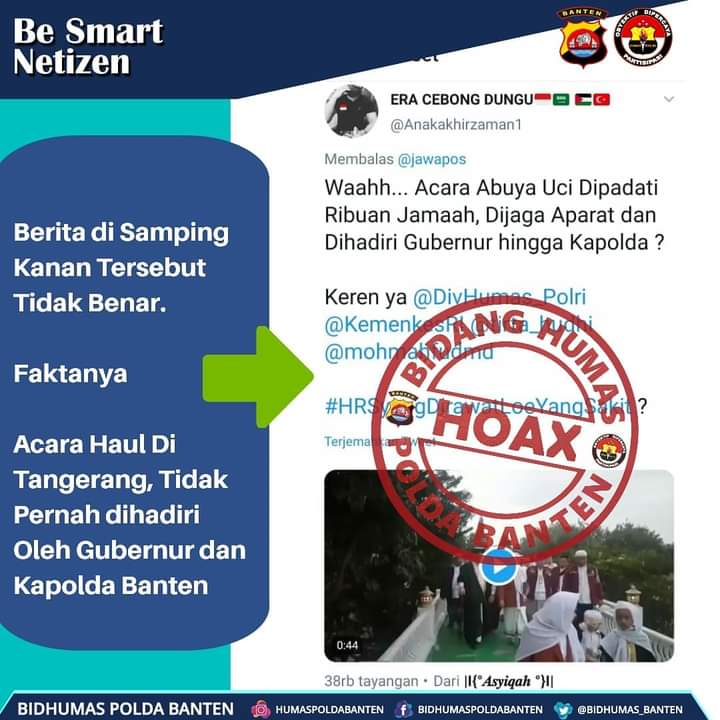 Tak Dihadiri Gubernur dan Kapolda Banten, Haul di Ponpes Abuya Uci Dipantau Satgas Penanggulangan Covid-19