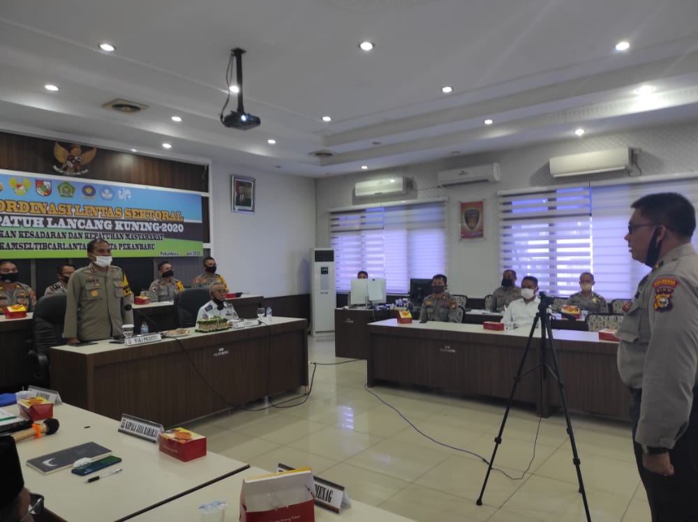 Menjelang Operasi Patuh Lancang Kuning 2020, Polresta Pekanbaru Gelar Rakor Lintas Sektoral
