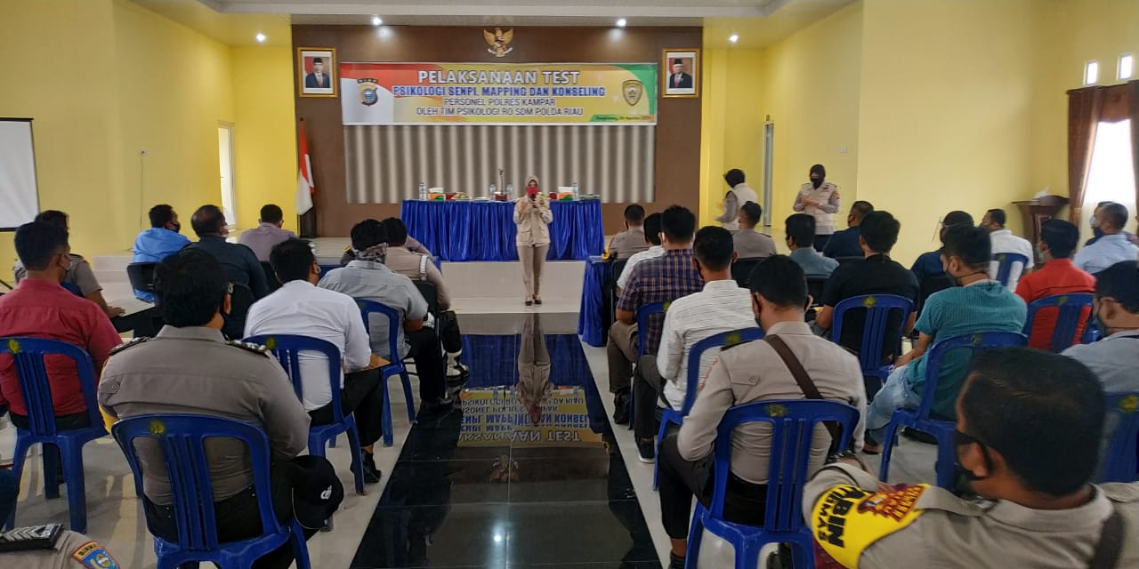 Personel Polres Kampar Ikuti Tes Psycologi Senjata Api, Mapping dan Konseling