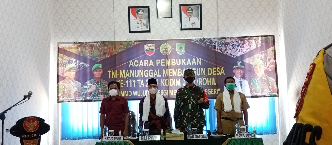 Bersama Bupati, TMMD Ke 111 Kodim 0321/Rohil Diresmikan
