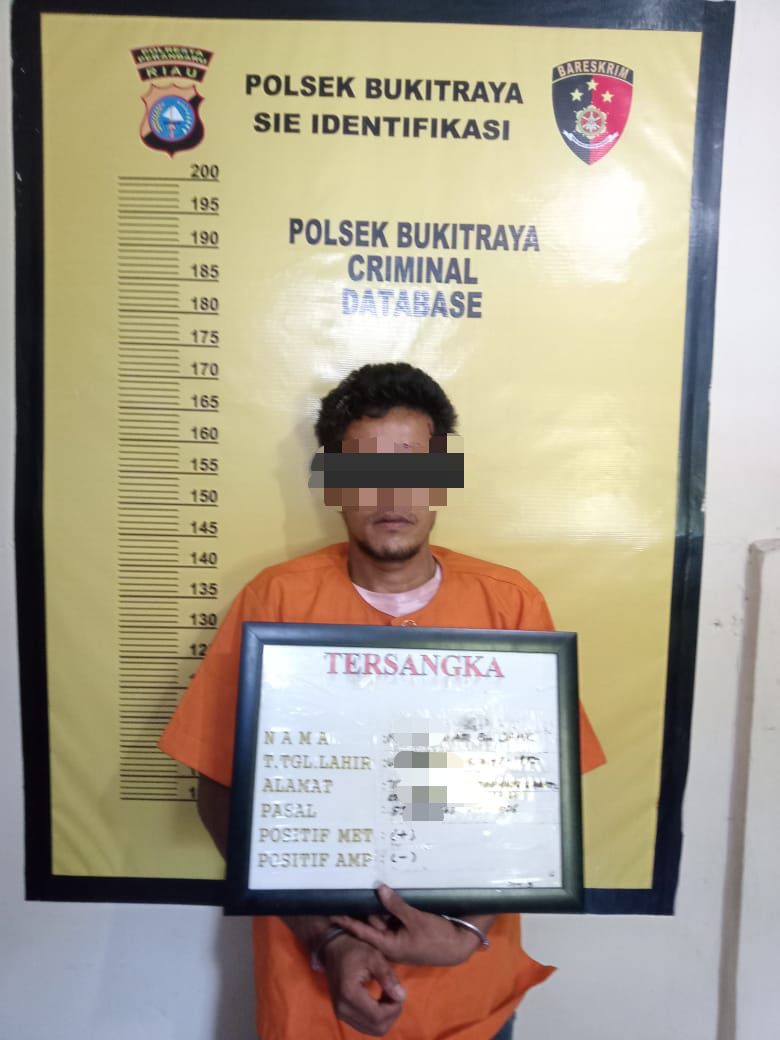 Unit Reskrim Polsek Bukit Raya Amankan Pelaku Pecah Kaca Mobil