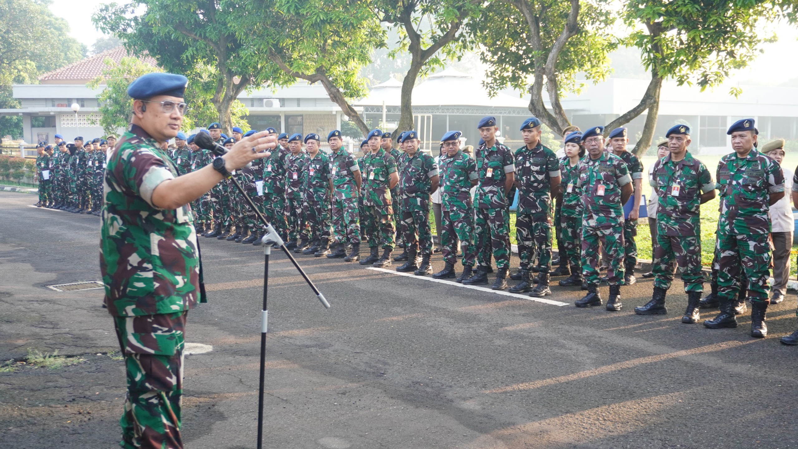Apel Pagi, Aspers Kaskodau I Sampaikan  Pelaksanaan WFO/WFH