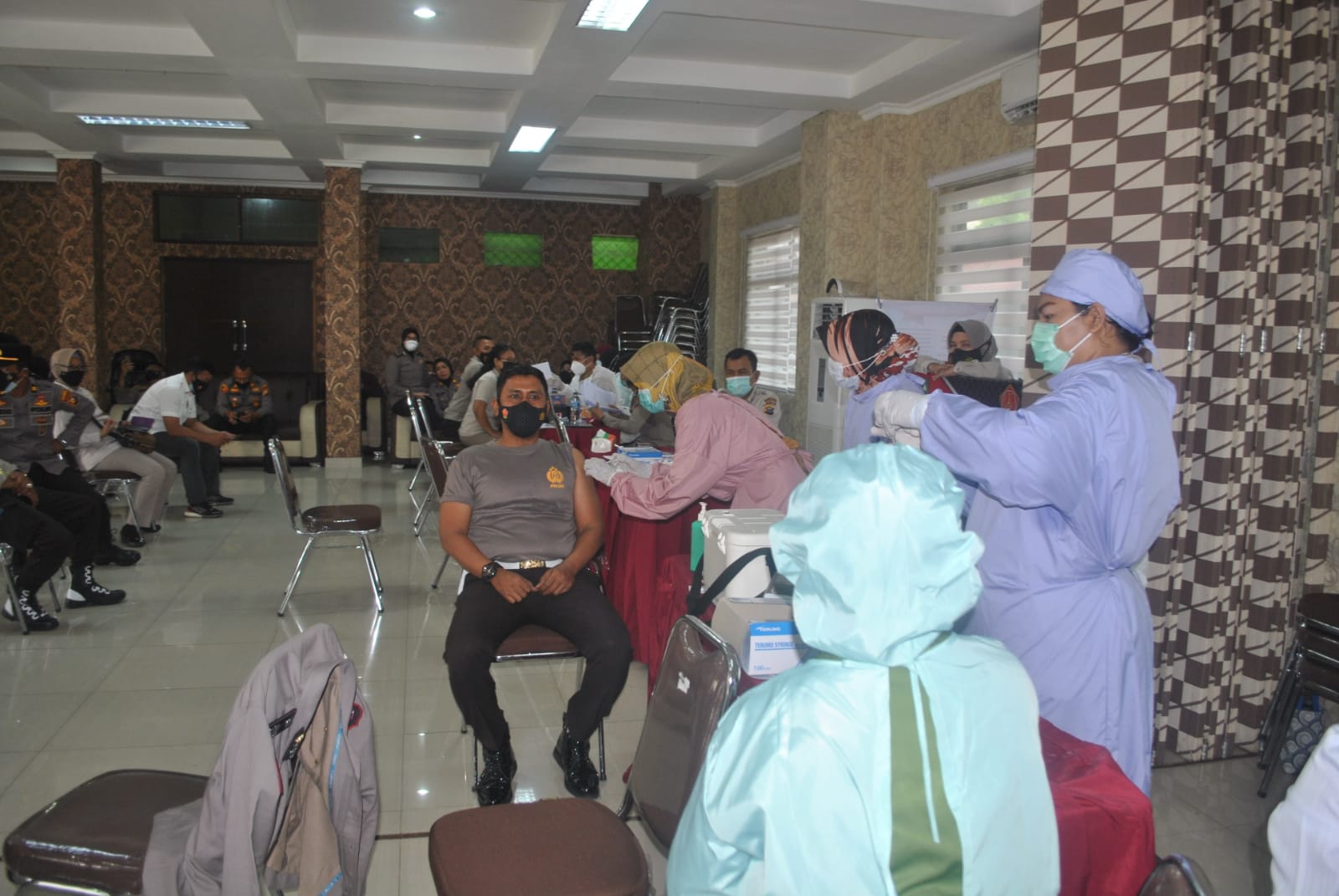 Polresta Pekanbaru Kembali Melakukan Vaksinasi Covid-19 Tahap Dua