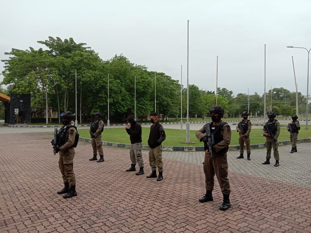 Personil Sat Brimob Polda Riau Laksanakan latihan Pam VIP/VVIP BKO Polda Papua