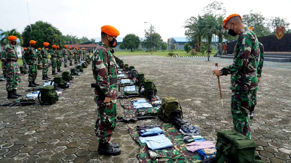 Danyonko 462 Pimpinan Apel Pelepasan Penugasan Satpamwal Denma Mabes TNI