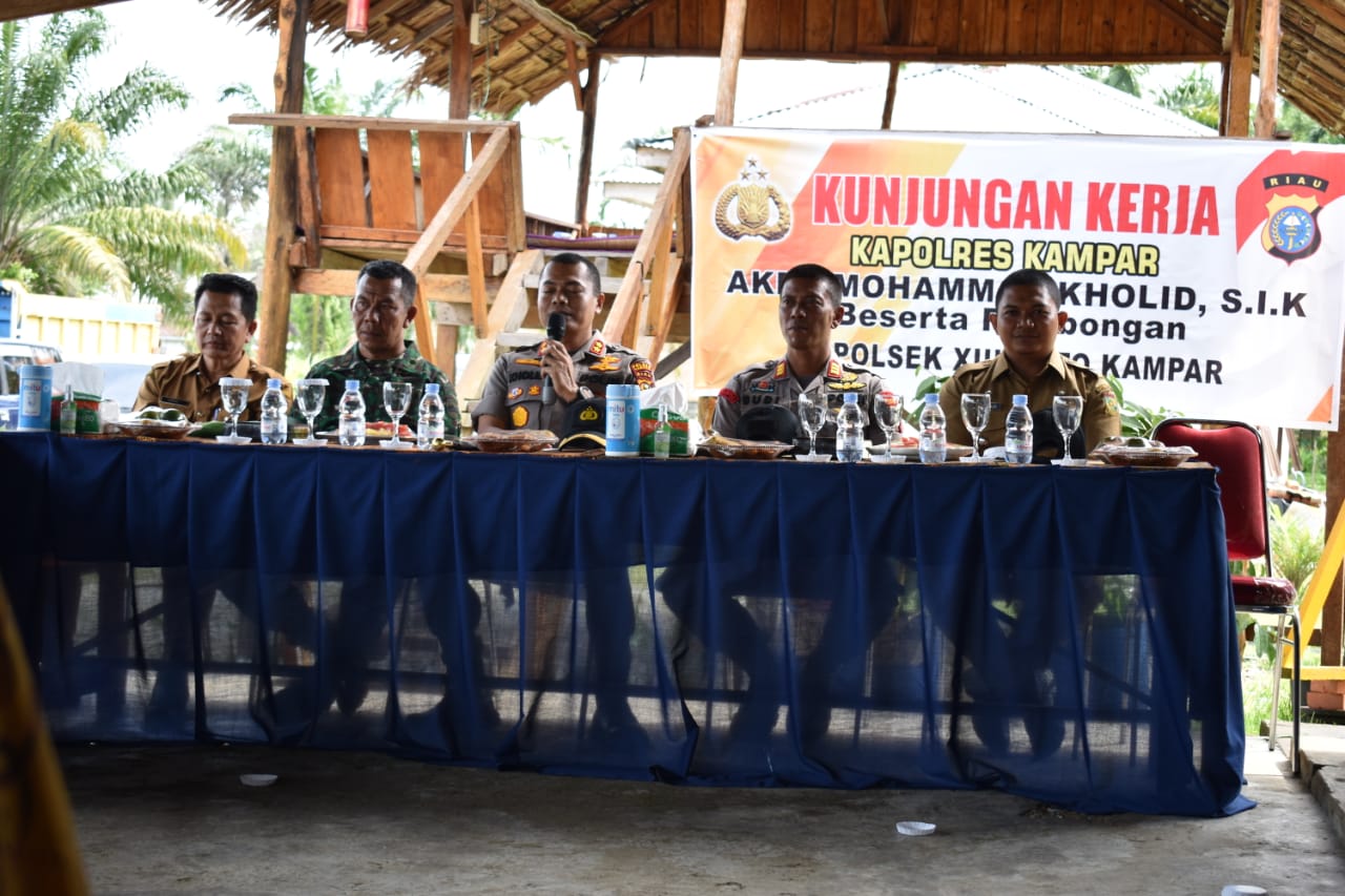 Kunjungan Kerja ke Polsek XIII Koto Kampar, Kapolres Kampar Adakan Pertemuan Dengan Tokoh Masyarakat