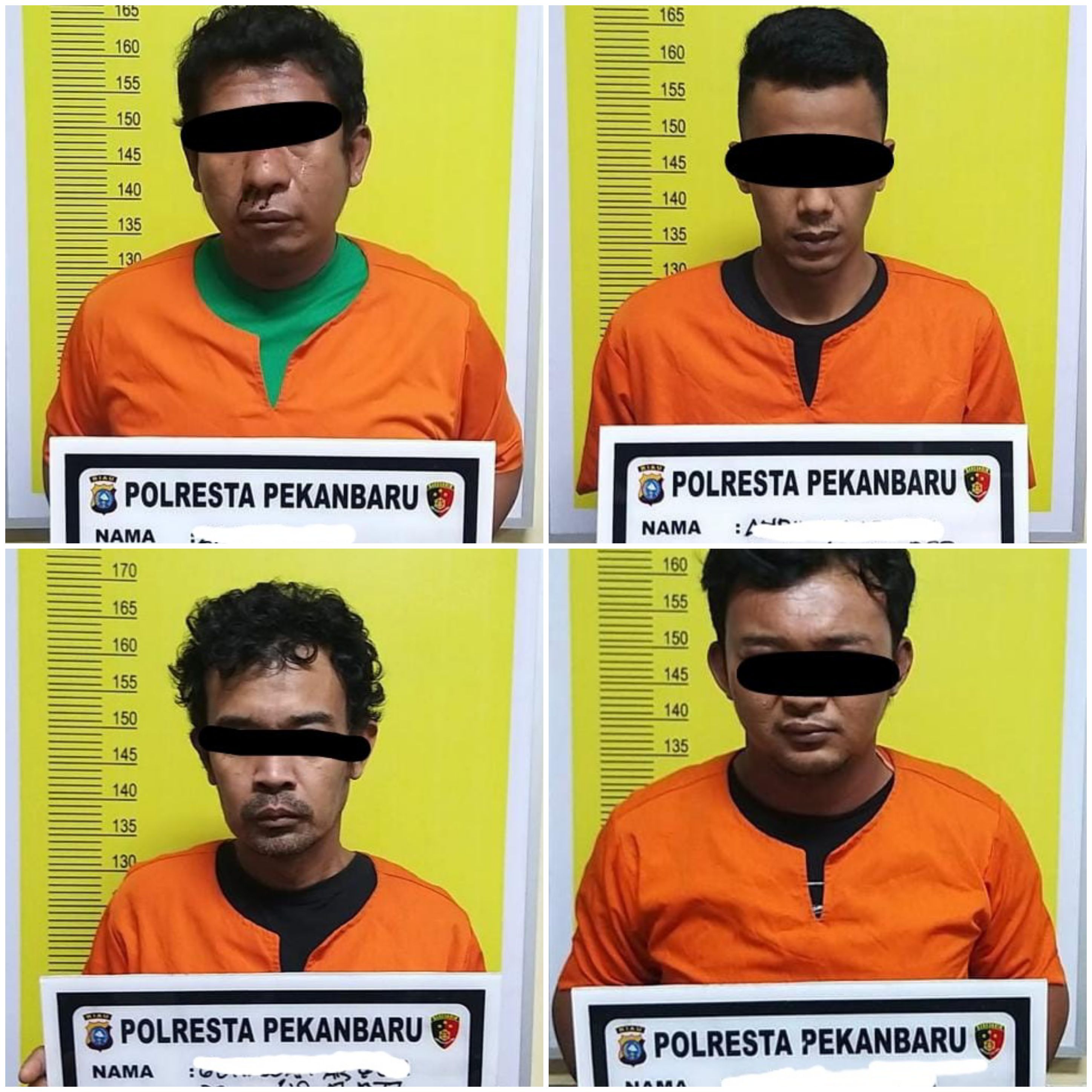 Satreskrim Polresta Pekanbaru Berhasil Amankan Empat Tersangka Keterlibatan Curat