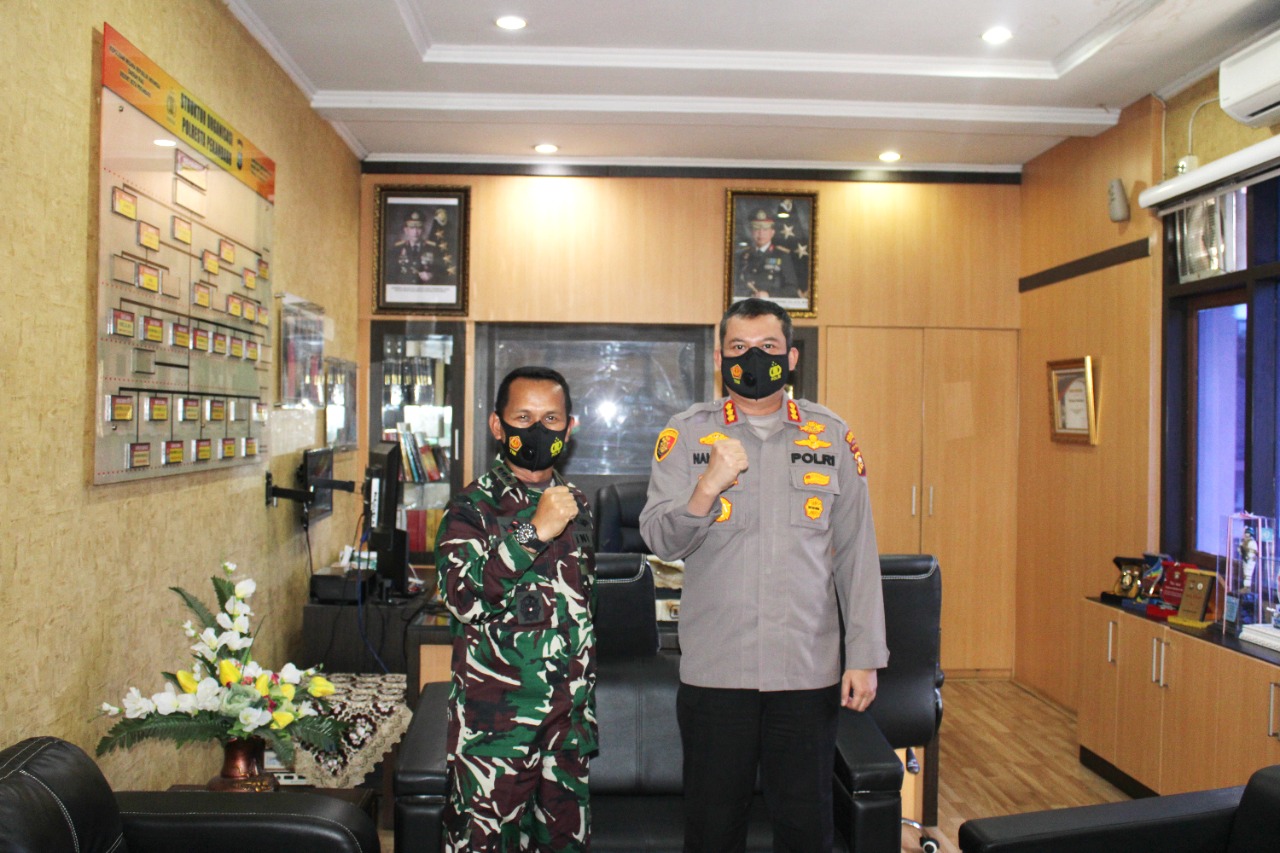 Pererat Silahturahmi, Dandim 0301/PBR Kolonel Inf Muh Musafag Kunjungi Polresta Pekanbaru