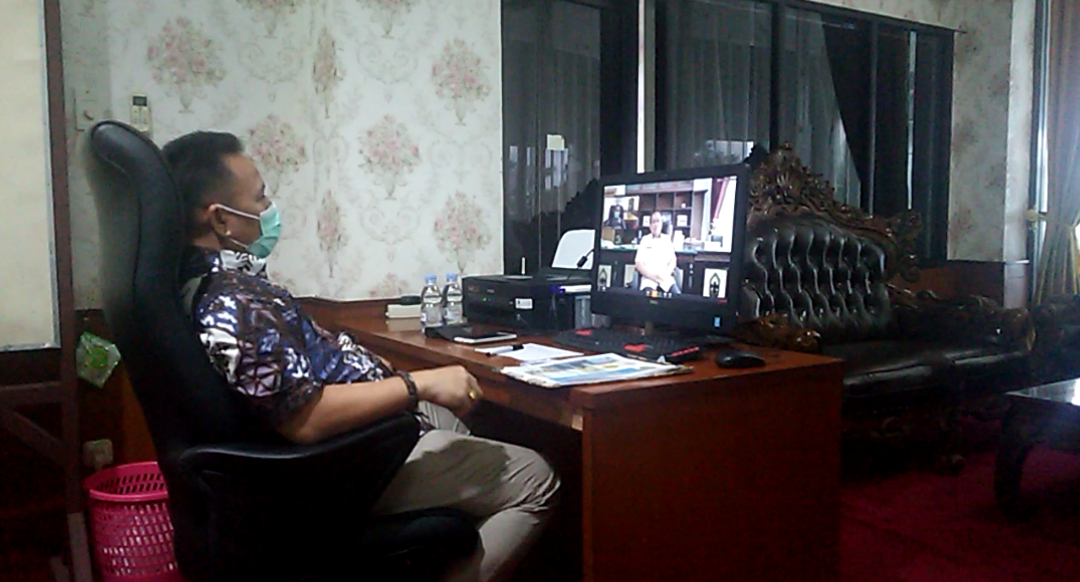 Ketua DPRD Mura Ikuti Musrenbang Dengan Teleconfren