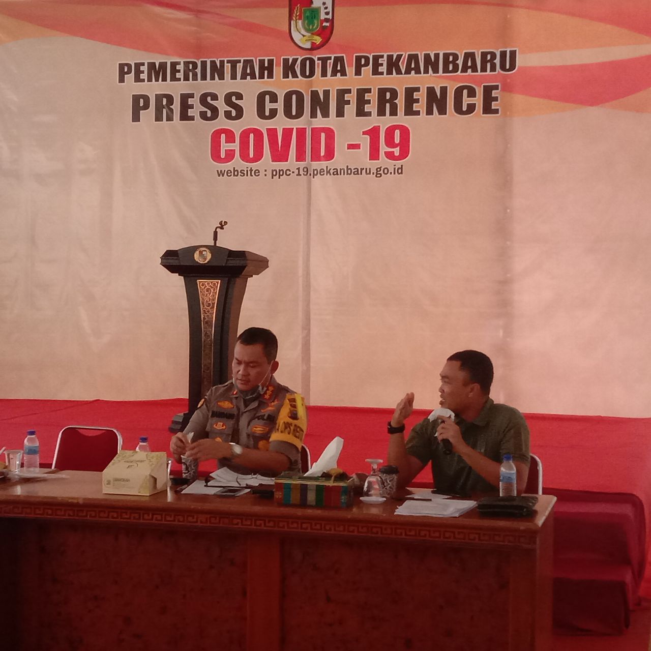 Kasdim 0301/Pekanbaru Hadiri Rapat Tim Gugus Tugas Percepatan Penanganan Covid-19