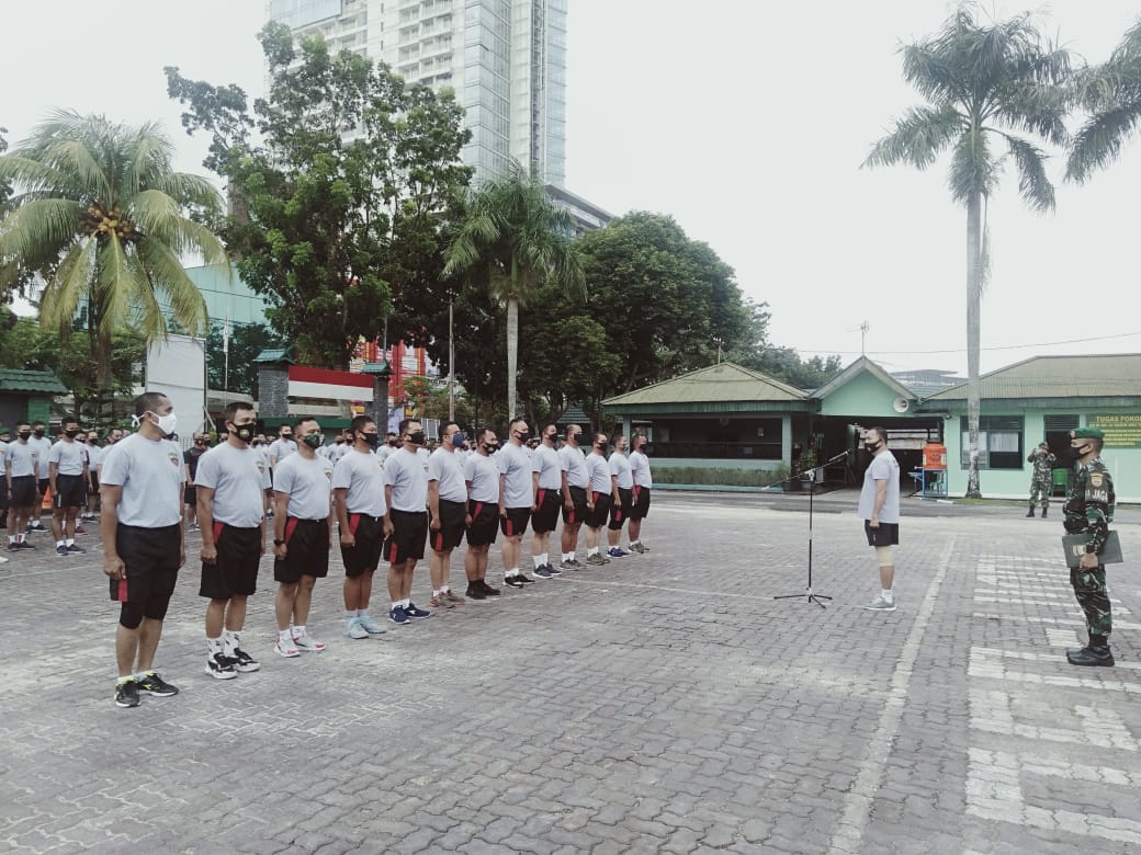 Personil Kodim 0301/PBR Gelar Apel Olahraga Bersama Untuk Menjaga Stamina Kesehatan dan Fisik