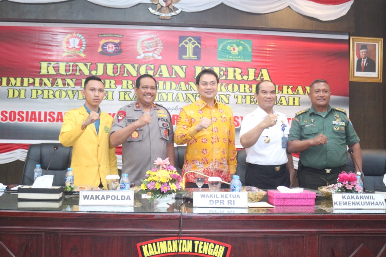 Wakapolda Kalteng Terima Kunjungan Kerja Wakil Ketua DPR RI