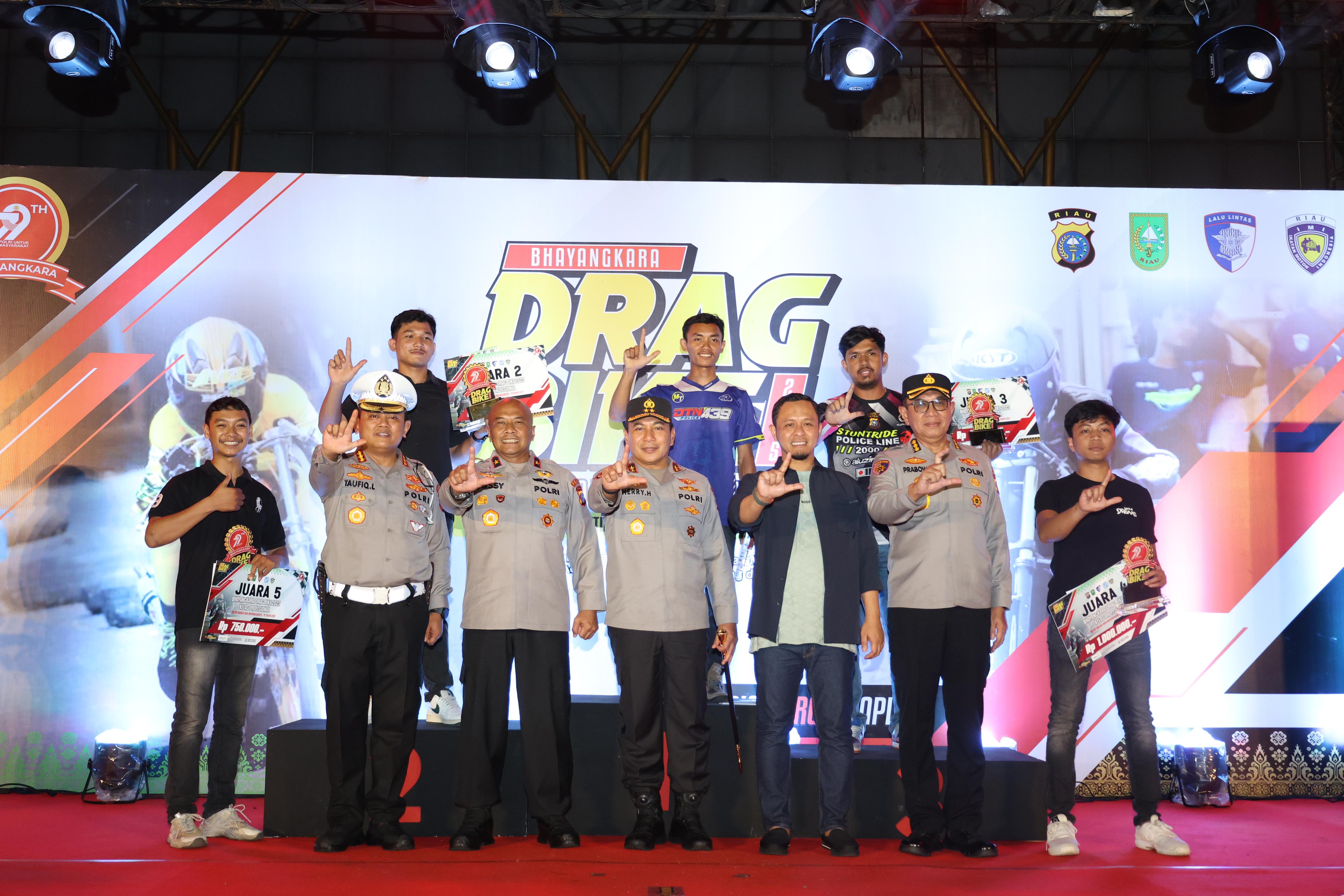 Polda Riau Gelar Bhayangkara Drag Bike 2025, Dukung Riau Zero Balap Liar