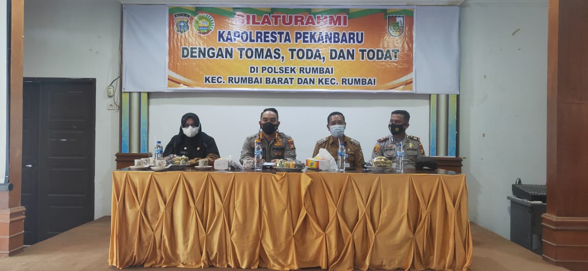 Kapolresta Pekanbaru Jalin Silaturahmi Bersama Para Tomas Di Kecamatan Rumbai dan Kecamatan Rumbai Barat