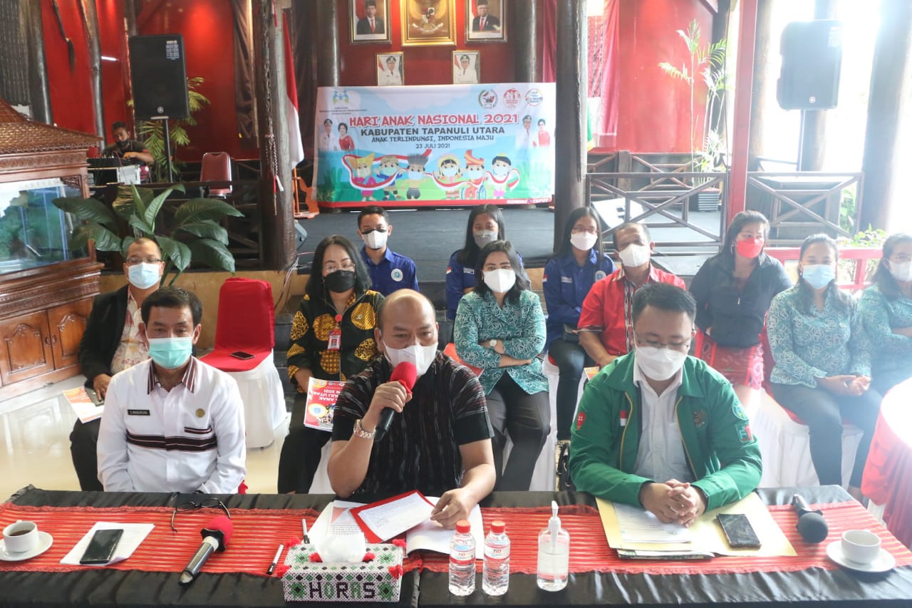 Bupati Taput Hadiri Peringatan Hari Anak Nasional Tahun 2021 Secara Virtual