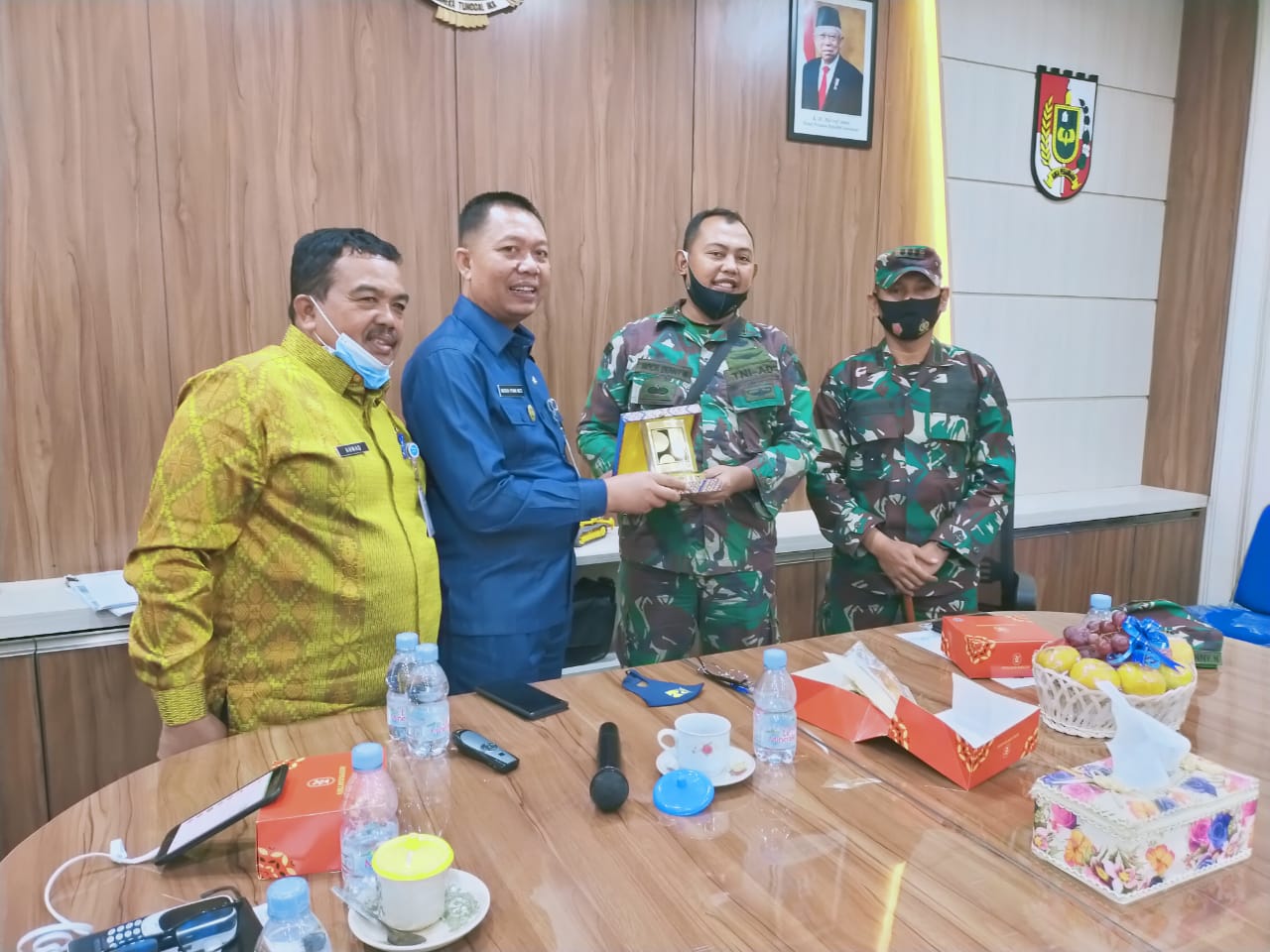 Dandim 0301/PBR Dampingi Tim Litbang Pusterad Laksanakan Audensi Di Kantor PUPR Kota Pekanbaru