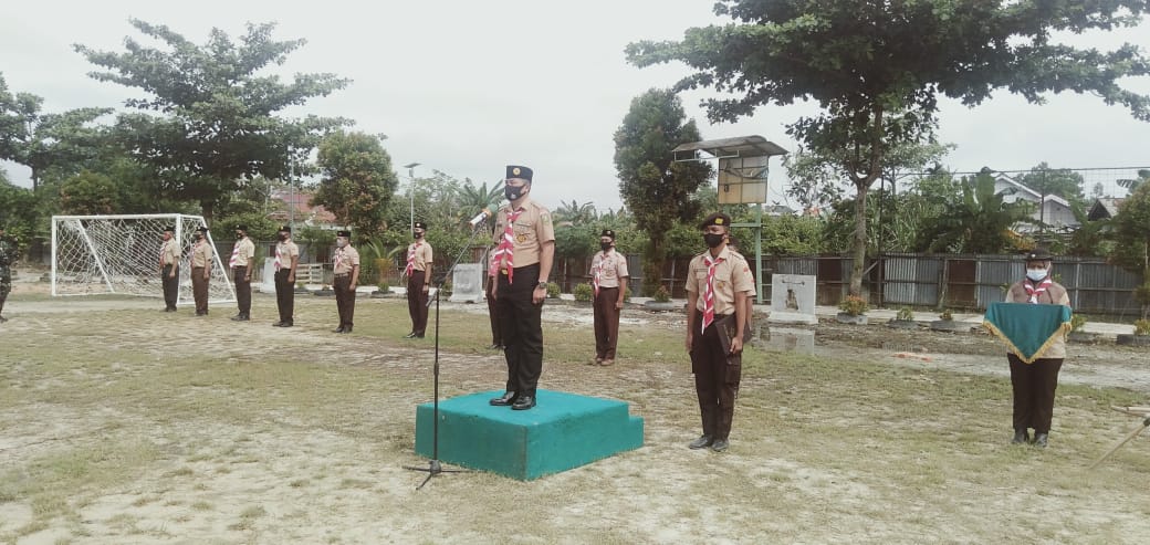 Kaur Bakti Kodim 0301/PBR Membuka Kegiatan Orentasi Pramuka Wira Kartika Tuanku Tambusai Kodim 0301/PBR