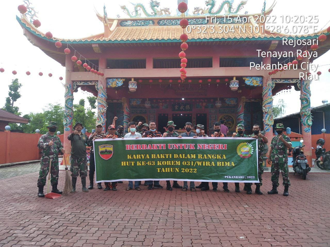 Sambut HUT Korem 031/WB Ke-63, Kodim 0301/Pekanbaru Gelar Karya Bakti