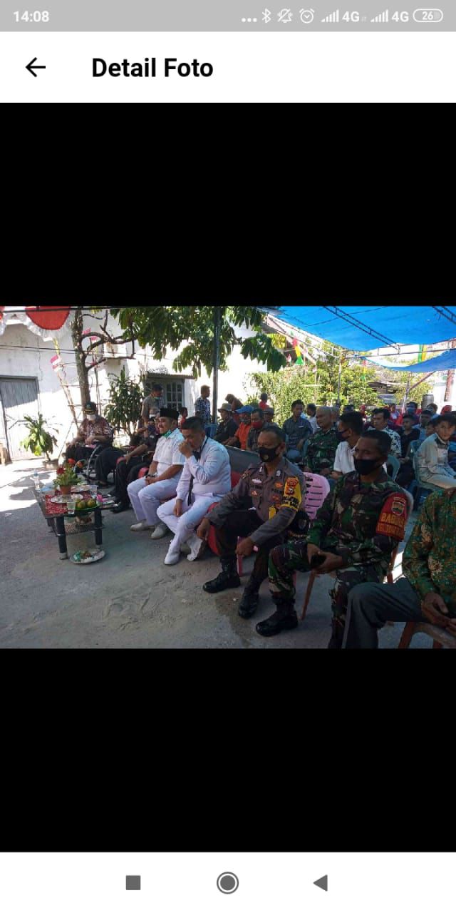 Personil Babinsa Kodim 0301/PBR Hadiri Peresmian Pos Kamling Covid-19 Di Kelurahan Sidomulyo Barat