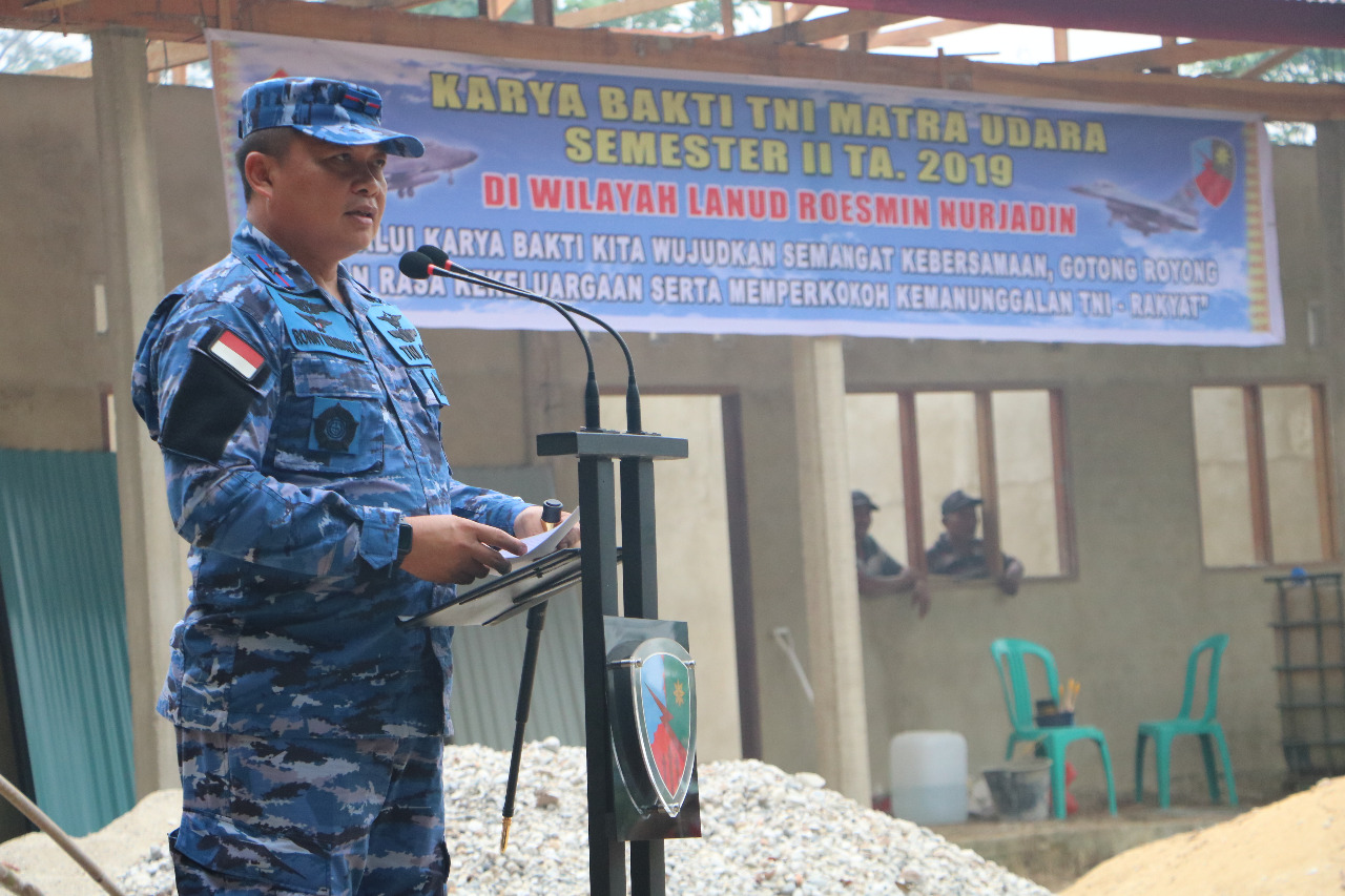 Danlanud RSN: Karya Bakti Sebagai Wujud Kemanunggalan TNI Dengan Rakyat