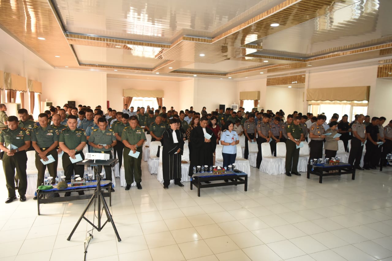 Danlanud RSN: Hidup Rukun, Damai, Cinta Kasih, TNI-Polri Semakin Kuat