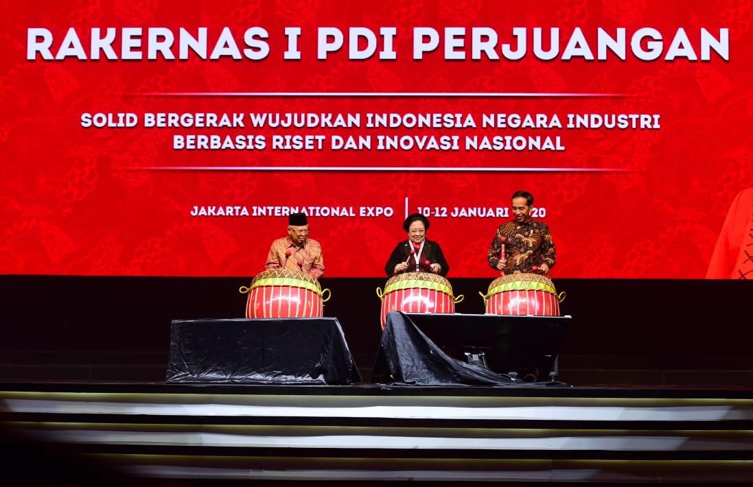 Presiden Resmikan Pembukaan Rakernas I PDIP