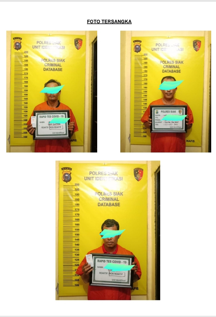 Kapolsek Koto Gasib Polres Siak Berhasil Amankan Tiga Pelaku Perjudian Togel di Dusun Suka Makmur