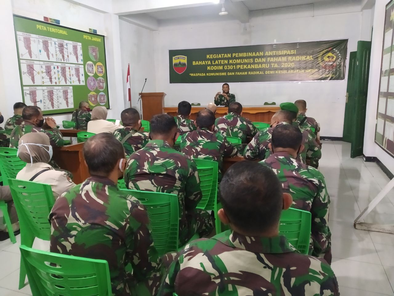Kodim 0301/Pekanbaru Gelar Kegiatan Pembinaan Antisipasi Bahaya Laten Komunis dan Paham Radikal