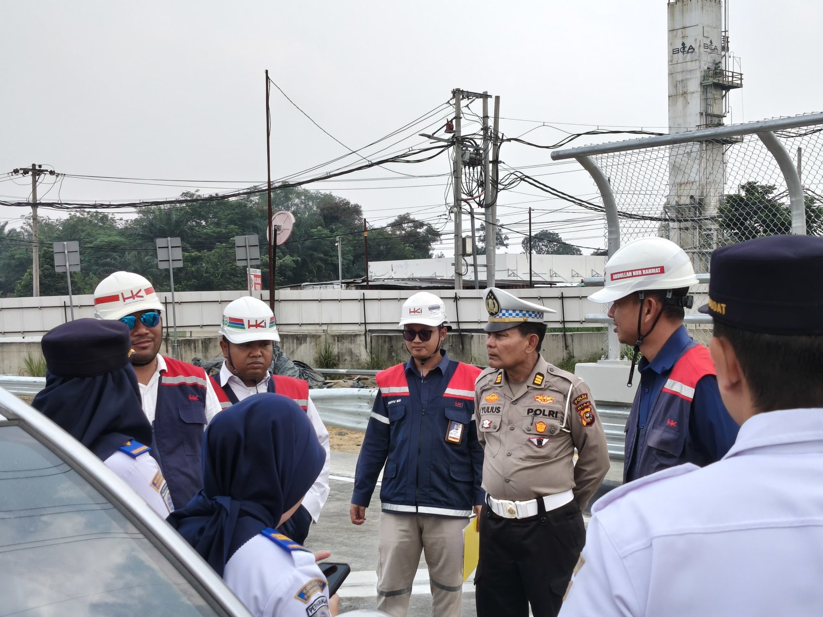 Pastikan Kesiapan Open Traffic, Ditlantas Polda Riau Tinjau Overpass STA 203+285