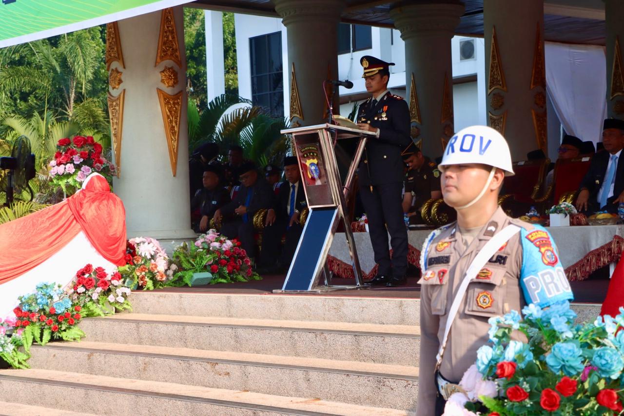 Upacara Hari Bhayangkara Ke-79 Berlangsung Khidmat, Kapolres Rohul Tegaskan Komitmen Polri untuk Masyarakat