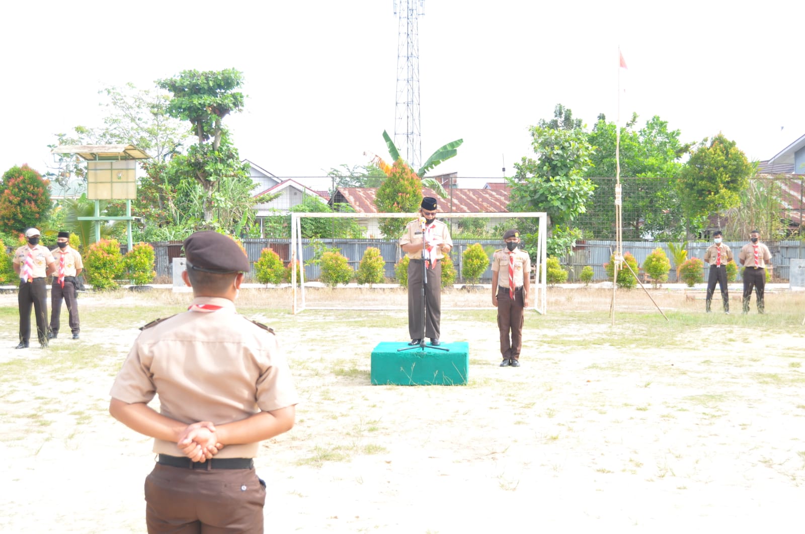 Pasiter Kodim 0301/PBR Membuka Kegiatan Pembinaan Pramuka Saka Wira Kartika