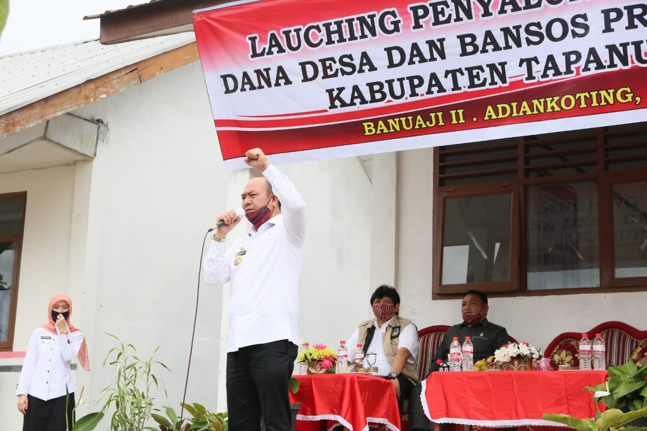 Bupati Taput Bersama Gubsu Launching BLT Provinsi dan BLT Dana Desa