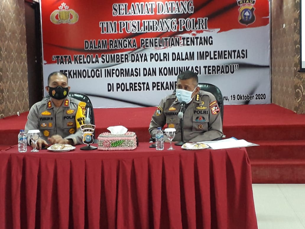Tim Puslitbang Polri Kunjungi Polresta Pekanbaru