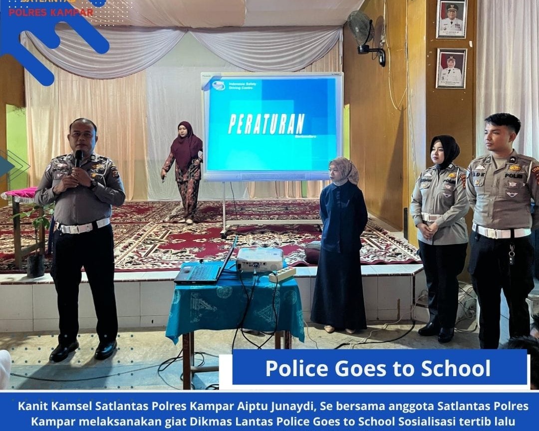 Police Goes To School di SMA N 1 Kampar Timur, Satlantas Polres Kampar Tanamkan Budaya Tertib Lalu Lintas Dan Peduli Lingkungan