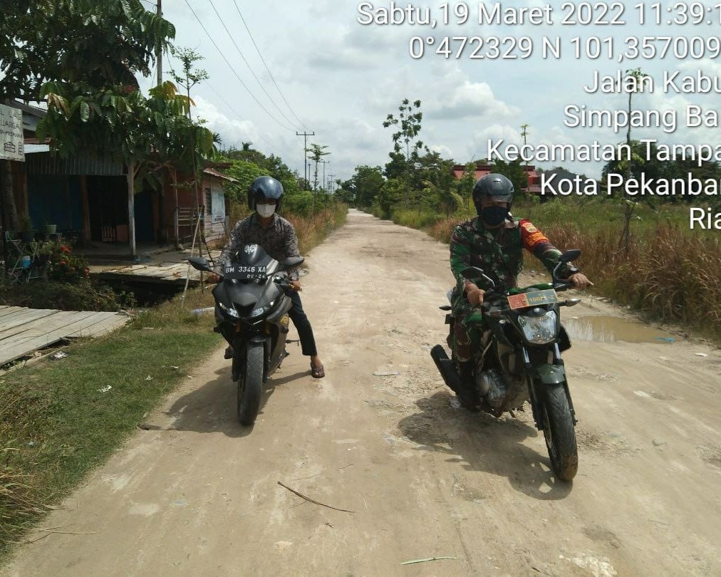 Peduli Karhutla, Babinsa Kodim 0301/PBR Patroli dan Sosialiasi Di Lahan Rawan Kebakaran