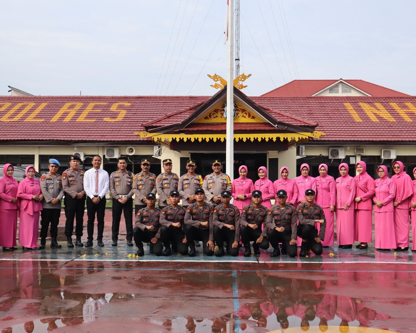 Apel Penyambutan dan Pembinaan Tradisi Bintara Remaja, Kapolres Inhu Sampaikan Pesan Kapolda Riau