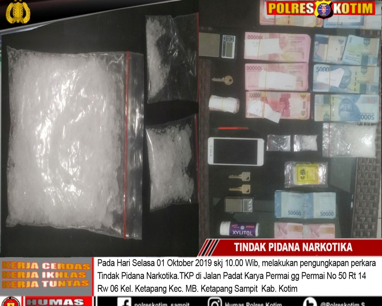Tanpa Perlawanan, Dua  Pelaku Pengedar Sabu di Tangkap Polsek Ketapang