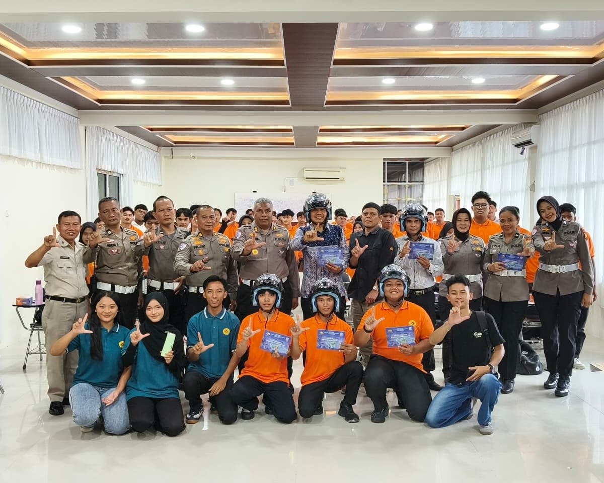 Polantas Karib Edukasi Mahasiswa Baru STT Pekanbaru, Dorong Generasi Muda Jadi Pelopor Keselamatan Berlalu Lintas Dan Cinta Lingkungan