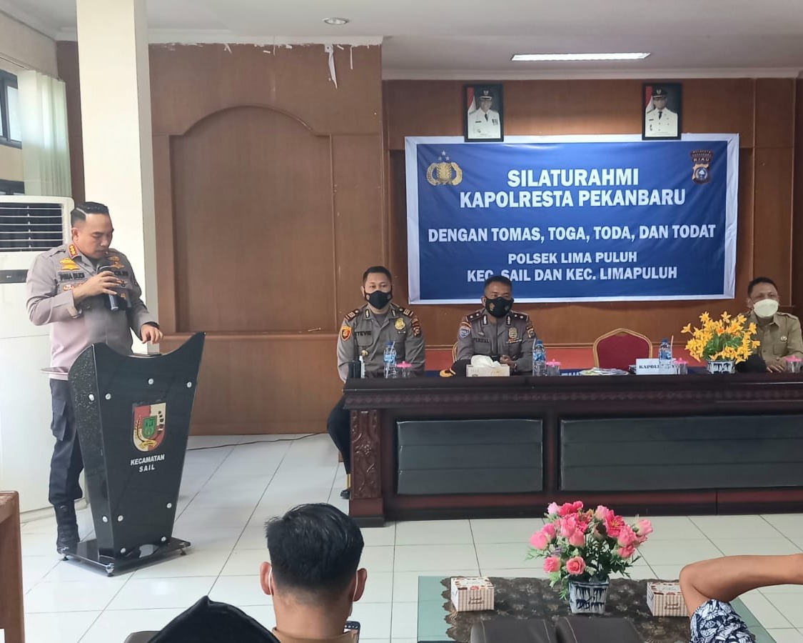 Kapolresta Pekanbaru Kembali Jalin Silaturahmi Bersama Para Tokoh di Wilayah Kecamatan Sail dan Limapuluh