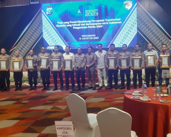 Saat Musrenbang Polda Riau, Polres Inhu Terima 2 Penghargaan