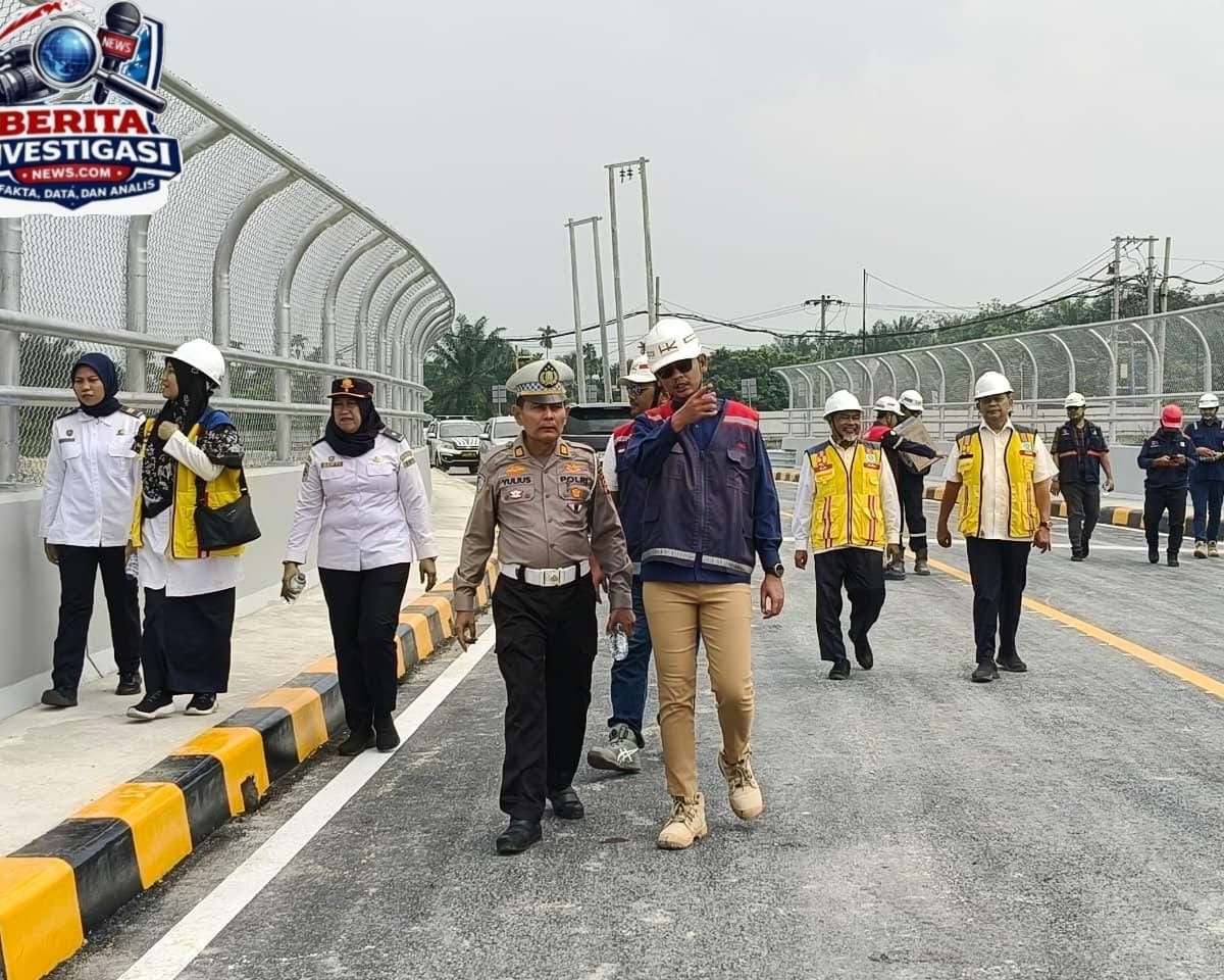 Pastikan Kesiapan Open Traffic, Ditlantas Polda Riau Tinjau Overpass STA 203+285