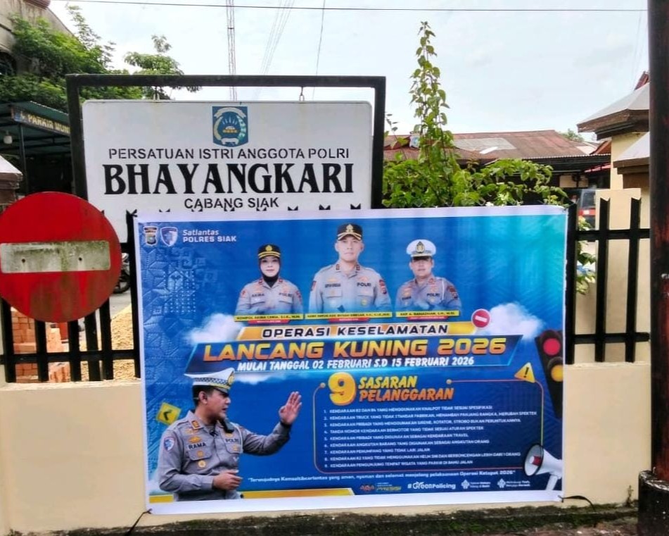 Satlantas Polres Siak Gencarkan Edukasi Tertib Lalu Lintas Dalam Operasi Keselamatan Lancang Kuning 2026