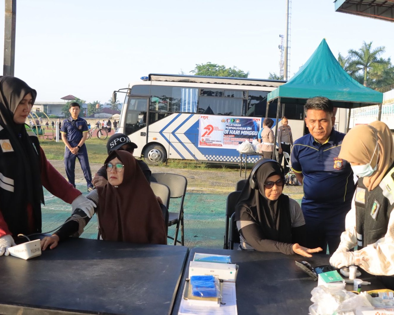 Polres Kampar Layanan Prima 'Polri Untuk Masyarakat' Di Hari Minggu Ceria